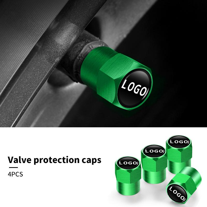 Car Metal Tire Valve Caps Knurled Core Cap Accessories Tire Dust Cap For Benz A B C E S Class W201 W210 W203 C180 C300 W177 AA8