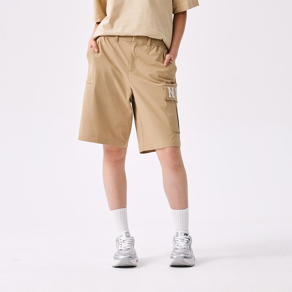 New MLB New York Yankees Basic Collection SS25 Casual Shorts Unisex Khaki 3ASMB0553-50BGS