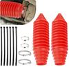 1/12Pcs Gear And Rack Silicone Cover With Clamps Universal Steering Tie Rod Dust Cover Kit Waterproof And Dustproof