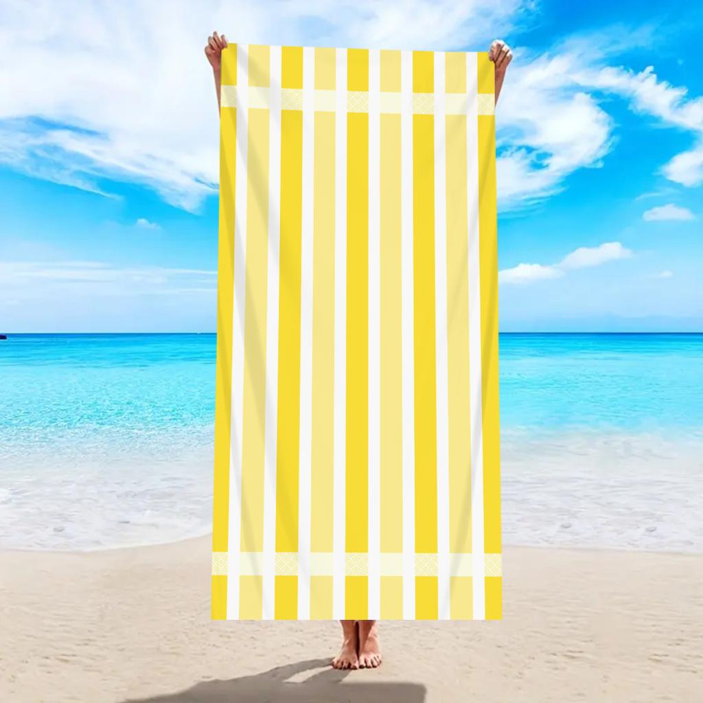 1pc Ultra Fine Fiber Large Beach Towel, Suitable for Camping, Beach, Surfing, Swimming Essential Multifunctional Beach Towel
