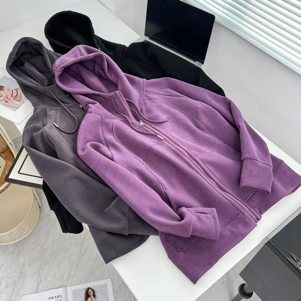 Plus Size Women's Thick Hooded Sweater Women's Autumn and Winter Cardigan Jacket