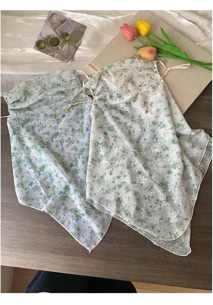 Sweet Floral UV Protection Face & Neck Veil for Women - Summer Outdoor Cycling Mask