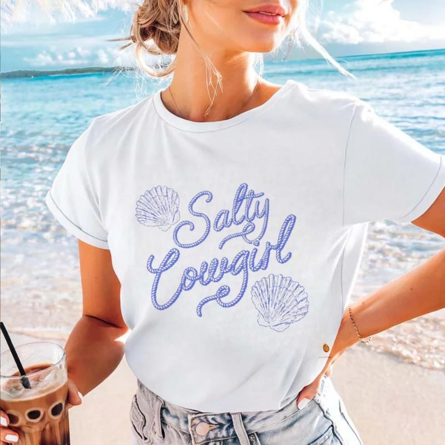T-Shirt Top Casual Clothing Short Sleeve Women s Cute Trendy Printed Women s Letter Shell Pattern Harajuku Summer New T-Shirt S