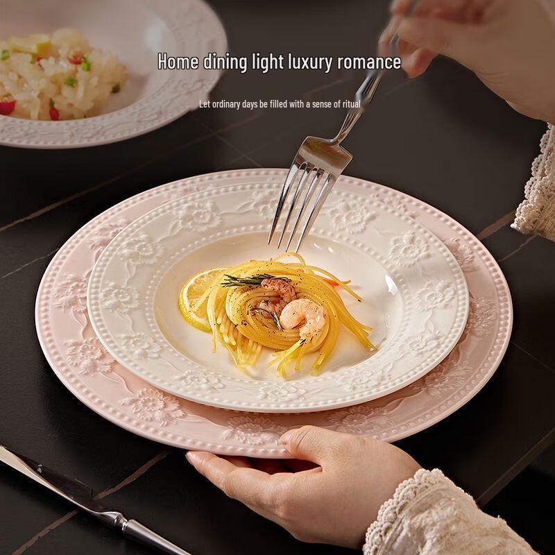 סט כלי אוכל קרמיקה מזוגגת מתחת לזיגוג Hao Ya Jingdezhen, 16 חלקים