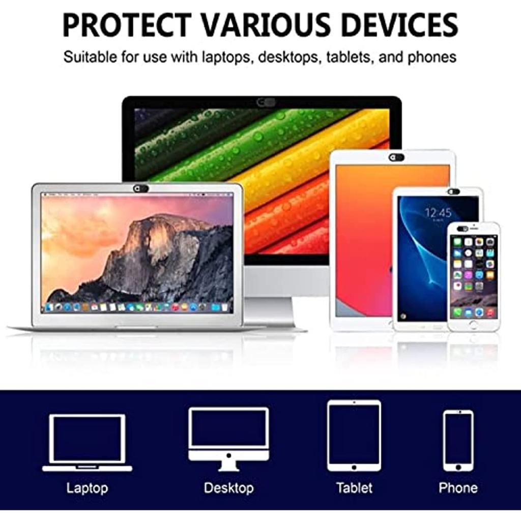 Webcam-Abdeckung für Laptop, PC, Computer, Laptop, Handy, 0,27 Zoll, schützt Privatsphäre und Sicherheit, Schwarz