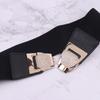 Elegant Wide Elastic Waistband Rhinestone Bow Knot Buckle Ladies Corset Belt Waist Dress Decoration
