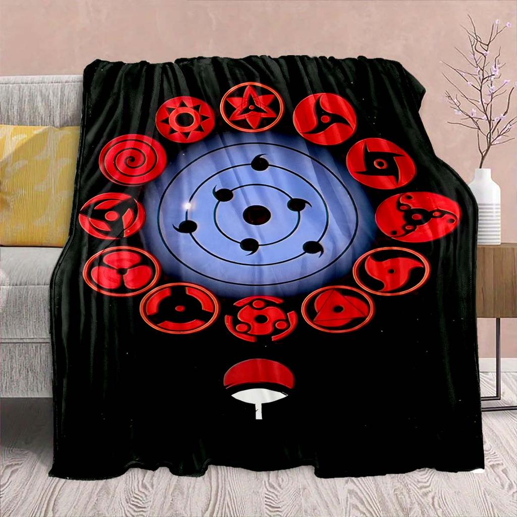Naruto Anime Flannel Blanket - Soft Warm Perfect for Sofa, Bedding Camping Travel Office Home Decor -QJY
