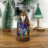 Christmas Printing Candlestick Lantern Decoration Table Light Lamp Castle Lamp Light Fairy Hanging New Year Gift Candle Tea Led