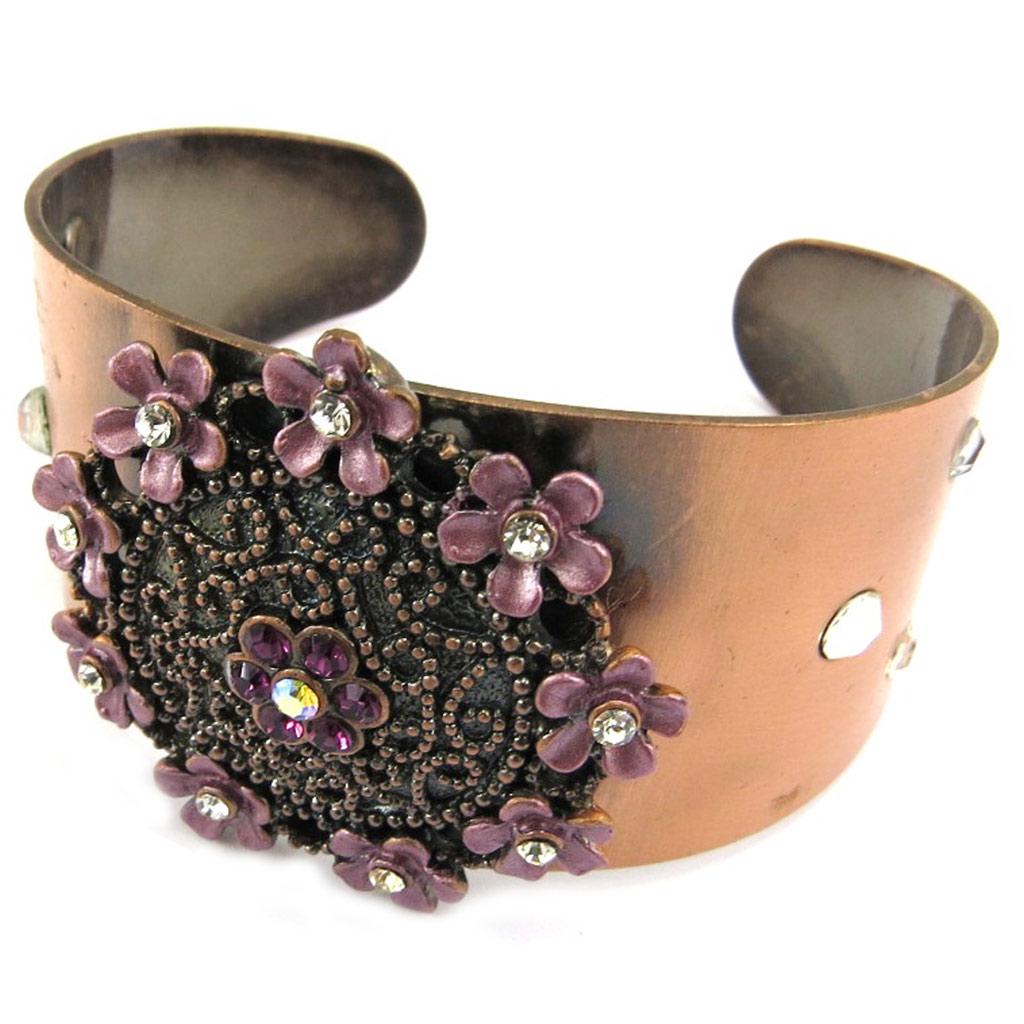 Les Trésors De Lily [G4210] - Pink 'Rosalie' Designer Bracelet