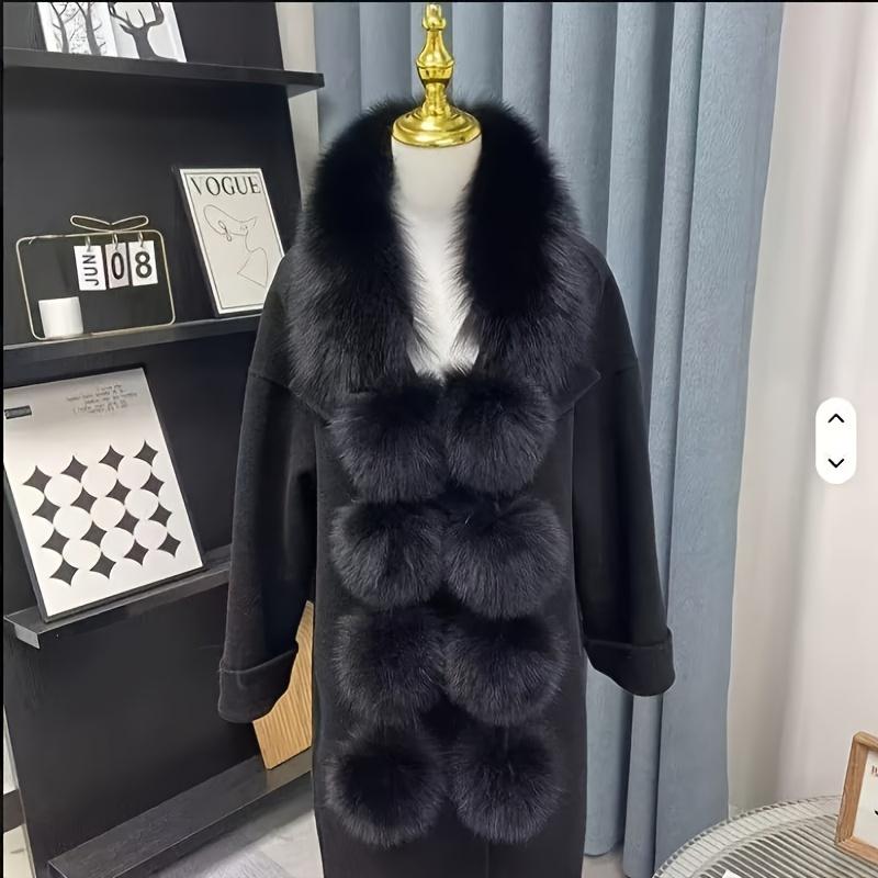 

s Реалістичний шарф і комір з лисячого хутра - Плюшевий зимовий зігрівач шиї, М яка накидка зі штучного хутра для холодної погоди, Елегантний білий комір для куртки чорний