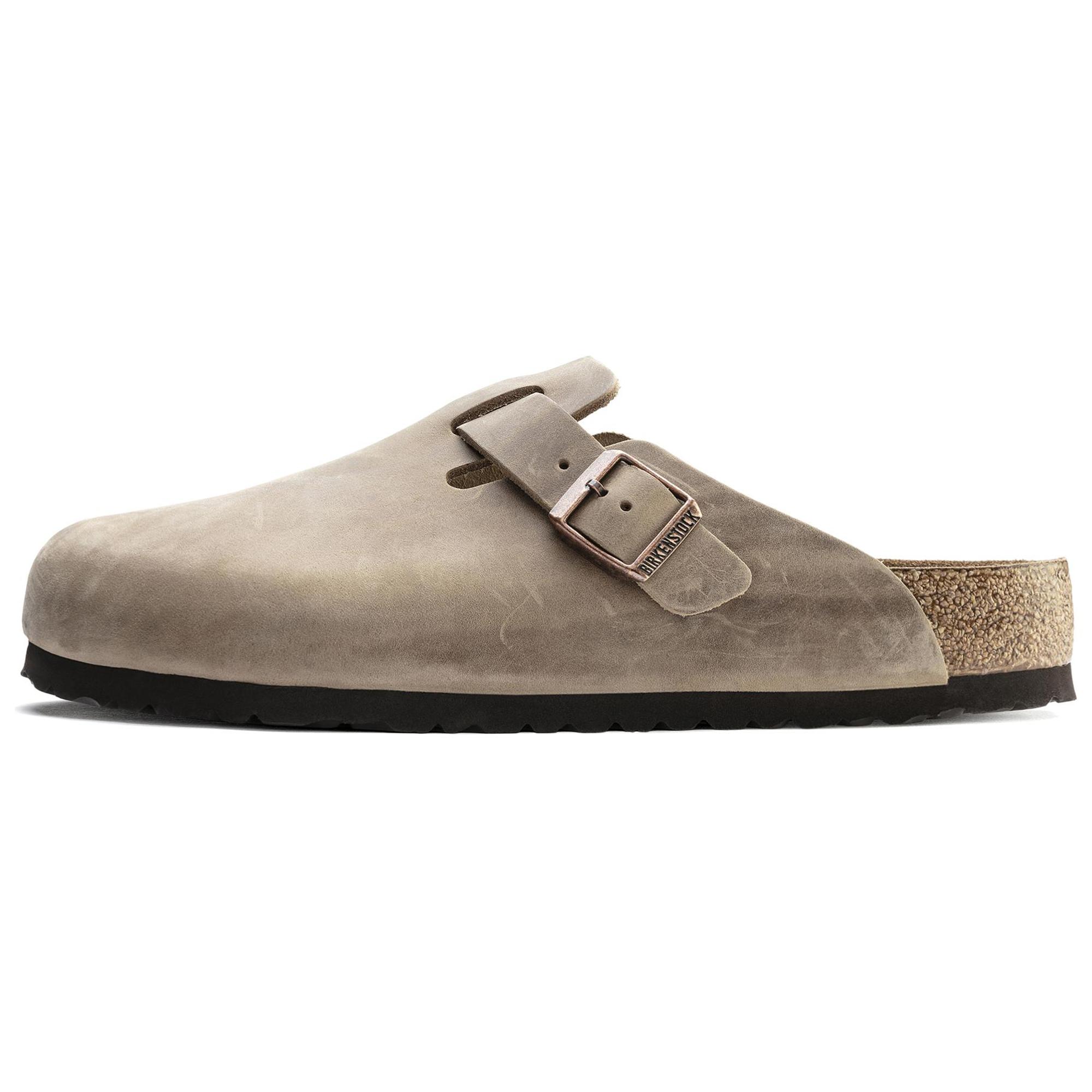 Birkenstock Boston No Special Function Closed Toe Slippers Womens Gray Brown Narrow 1019484 36
