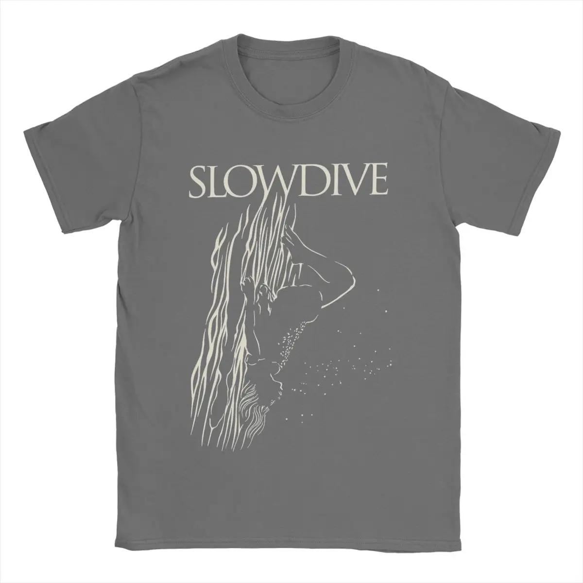 

Летняя рубашка в стиле харадзюку, мужская футболка с полосой Slowdive Band, 100% хлопок, новинка, футболки с коротким рукавом и круглым вырезом, футболка SummerSale S темно серый