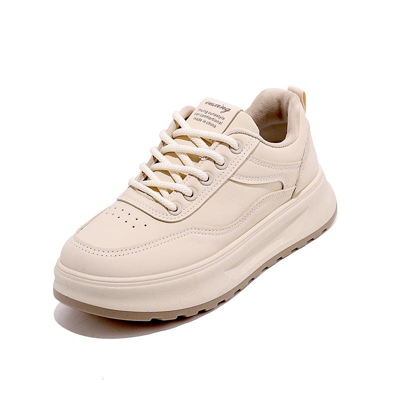 2025 Spring Little White Shoes New Korean Version Ins Female Students Platform Heightening Sports Board Shoes Casual Street Shooting Q5616