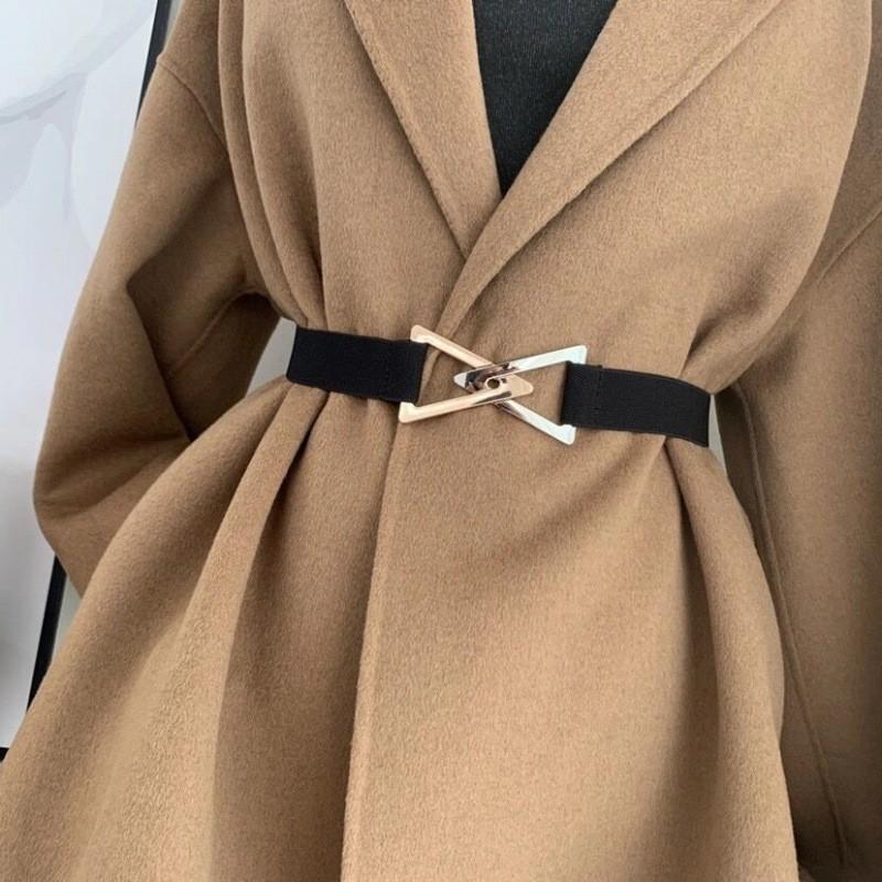 Modern Elastic Waist Belt For Women With Versatile Triangle Buckle In Colors Multiple