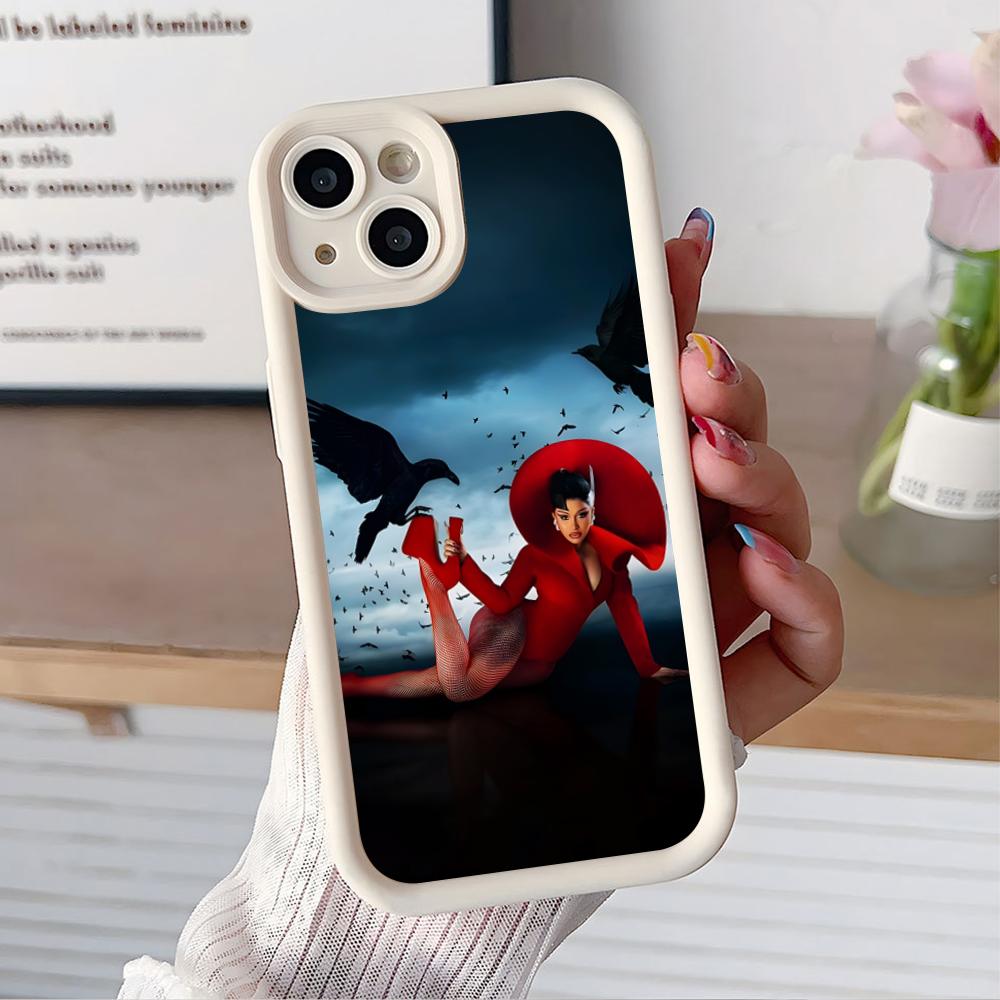 Cardi B Thicken TPU Mobile Phone Case for iPhone 17 16 15 14 13 12 11 Air Pro Max Plus Colorful Cover