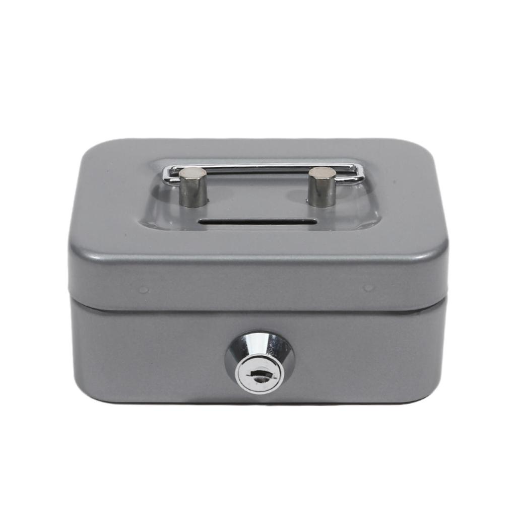 Mini Money Safe Box Key Money Holder Metal Storage Case Small Security Lock Box with Key Kids Portable Lockable Coin Boxes