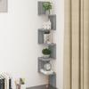 VidaXL Corner Wall Shelf Sonoma Grey 20x20x127.5 Cm Engineered Wood 815211