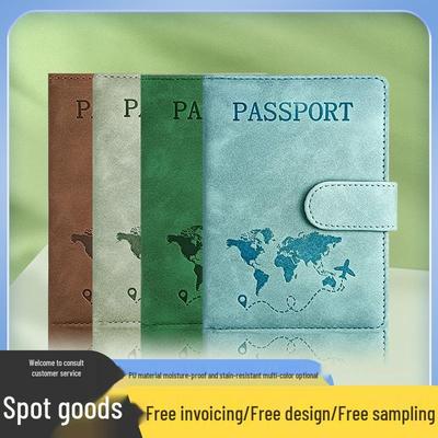 Set de Funda de Pasaporte de Cuero PU Multicolor Personalizable
