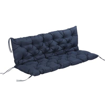 Bench Cushion, Bench Pad with Fastening Straps, for Up To 3 People, Foam Filling, Seat Cushion