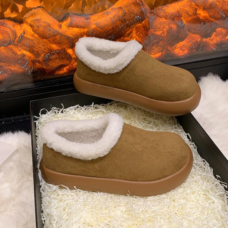 All-inclusive Small Potato Snow Boots Women's New Winter Fluffy Bread Shoes Thick-soled Velvet Cotton Shoes