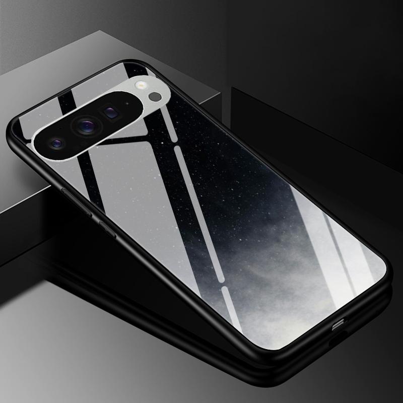 Tempered Glass Phone Case For Google Pixel 9 Pro XL 9A 9 8A 8 Pro 7 Pro 7A Luxury Hard Back Bumper Cover Pixel8 7Pro 9pro Capa