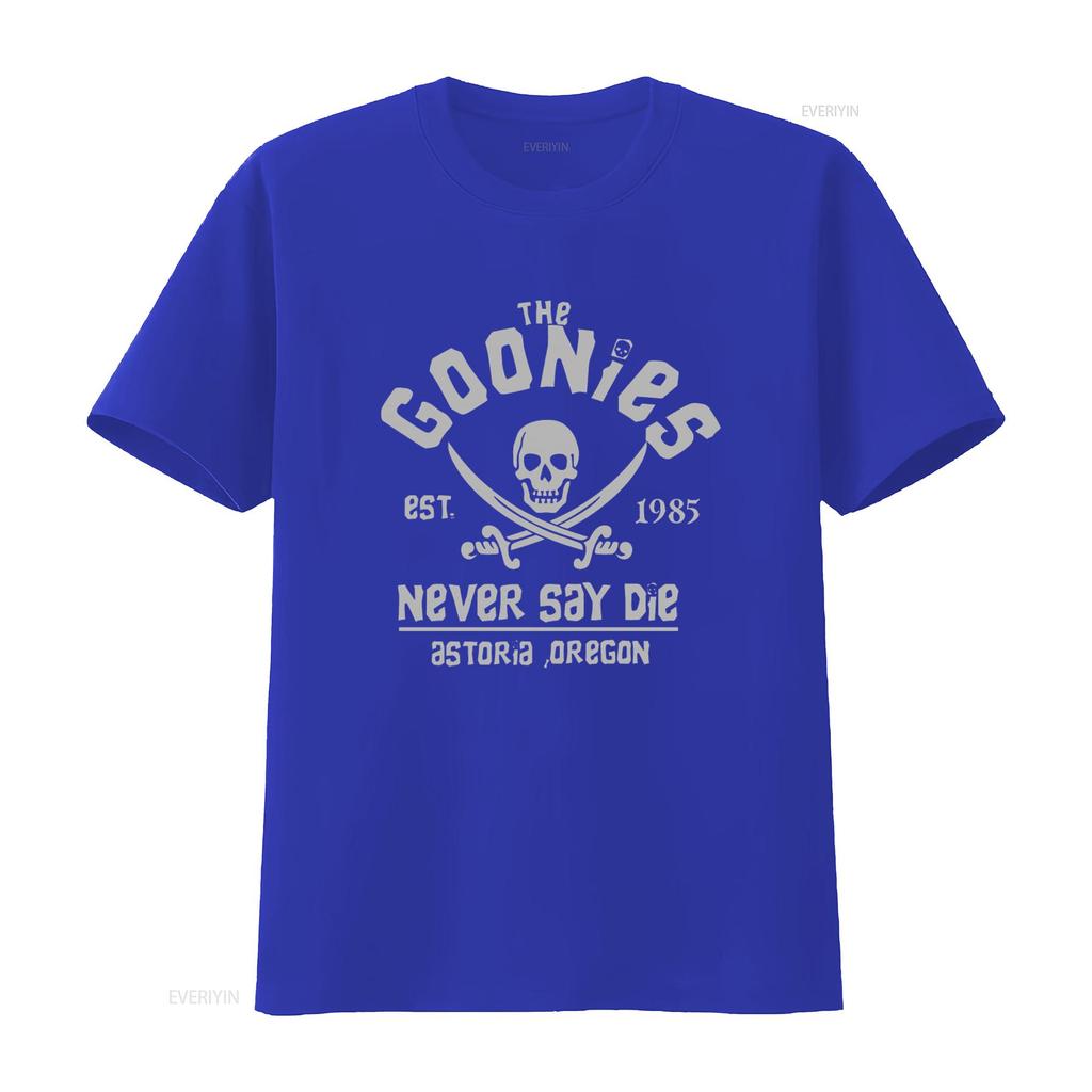 The Goonies Never Say Die Skull Retro Movie T Shirt Black Adventure Cult vintage Washed Stylish designer clothes graphic