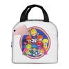 Bolsa de almuerzo aislada Rainbow Brite con corazón de arcoíris para mujeres Niños Cajas de comida portátiles Fiambrera térmica Bolso Tote
