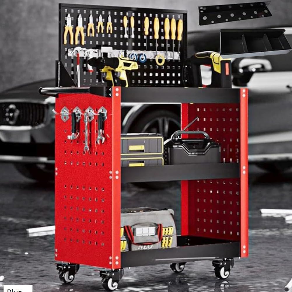 JZOOOZ Tool Cart x 36 x cm with Movable and Transportable for Repair and Industrial Steel with Hanging Plate for Indoor and Outdoor Lightweight and