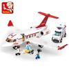 Non-Toxic Creative City Airbus Cargo Aircraft Plane Building Blocks Air Ambulance Airplane Model Bricks Educational Diy Toys For Kids Children