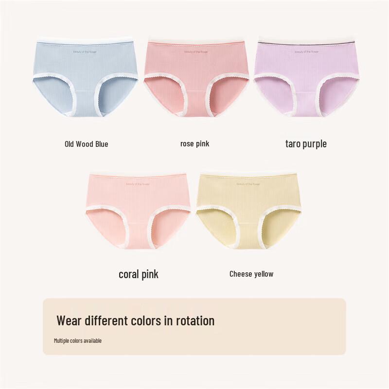 Cosmo Lady Women's Plaid Lace-Trim Cotton Briefs 3-Pack