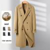 Men's Double-Faced Wool Coat - 2025 Autumn/Winter New Style, Mid-Length, Casual Double-Breasted, Suitable for Middle-Aged and Young Adults.