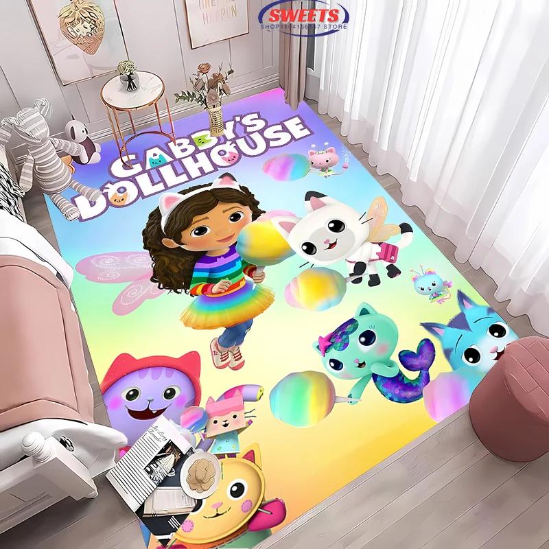 Covor Disney Gabbys Dollhouse, Covor pentru Living Dormitor, Covoraș Decorativ pentru Canapă Bucătărie, Covoraș de Ușă pentru Copii Antiderapant de Podea Durabil, Cadou