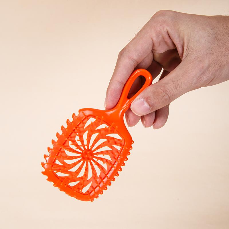 

1pc Mini Hair Brush Tangled Scalp Massage Comb Hollow Out Winmill Comb Anti-static Hairbrush Salon Styling Tool