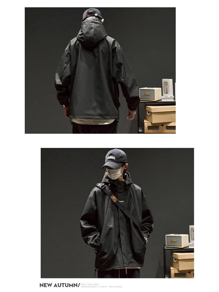 Men's Trendy Windbreaker Jacket - Spring & Autumn, Boys' Cotton Coat, Mountaineering Style