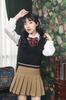 Clearstone Ulzzang Sailor Cosplay Halloween Knit Vest Black x Mocha Black Women's