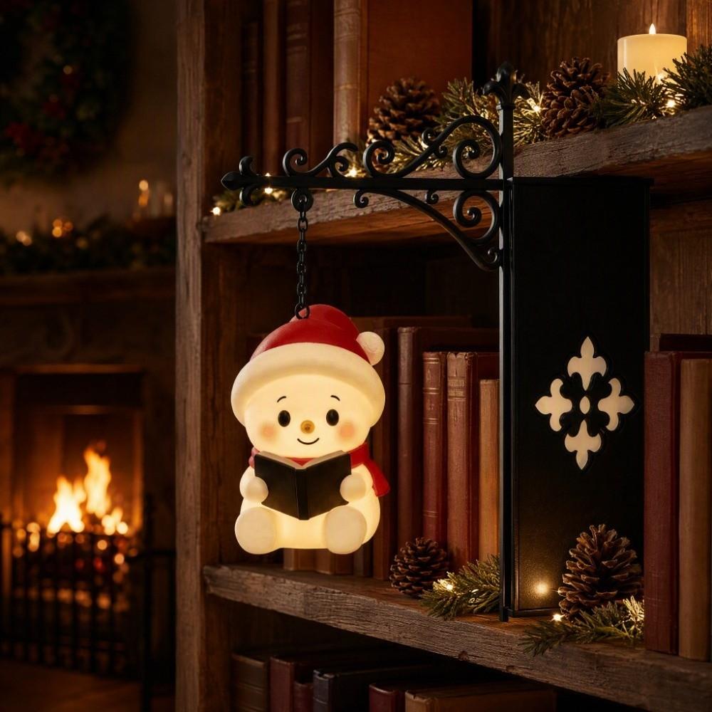Warm White Bookshelf Ghost Light Vintage Christmas Bookshelf Light Cute Bookshelf Lamp  Library