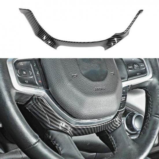 Carbon Fiber Steering Wheel Frame Cover Trim Accessories For Dodge Ram 1500 18+