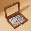 1pc,Vintage Jewelry Storage Box, Covered Jewelry Box, Ring Box, Earrings, Bracelets, Necklaces Solid Wood Display Box