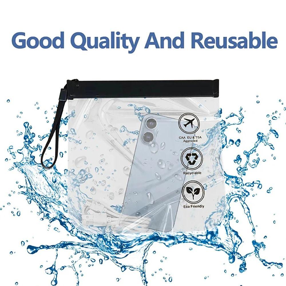 1Pcs Waterproof Flight Make Up Bag Transparent Cleaning Storage Organizer Toiletry Bag  For Women