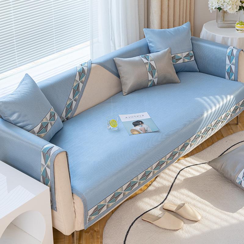 Ice Silk Sofa Cushion Summer Non-Slip Summer Mat Affordable Luxury Style Sofa Cover Cover Cloth Washable Ice Pad