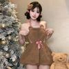 Plush Backless Short Skirt with Neck Bear Two-dimensional Cute Maid with Sexy Underwear Female Cosplay F571