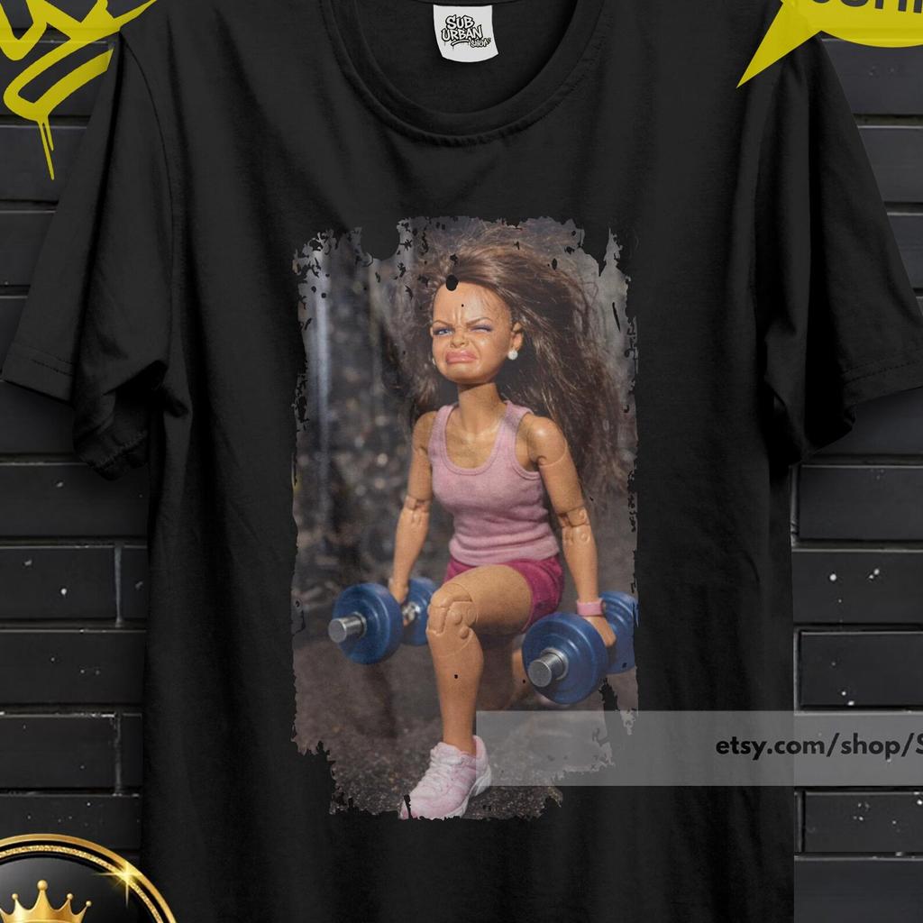 Leg Day Struggle Doll Meme Shirt, Funny Gym Face Tee, Heavy Lifting Reaction, Workout Humor Shirt, Tee,Funny Disgusted Doll Face Meme 5