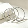 Exquisite Diamond-Studded Round Hoop Earrings: Silver Needle, European & American Fashion