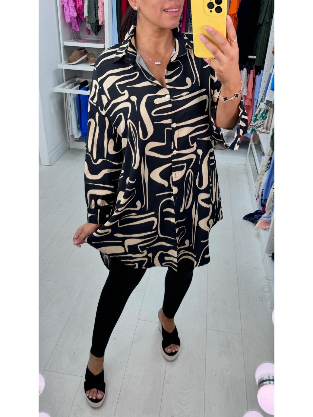 

Женская модная рубашка с лацканами и длинными рукавами, повседневная, с принтом, осень 2025 S хаки