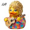 Creative Home Office Ornament Parton Memorial Duck Dolly Duck Figurine Country Music Statue Guitar-Themed Artistic Resin Animal Statue Decorative
