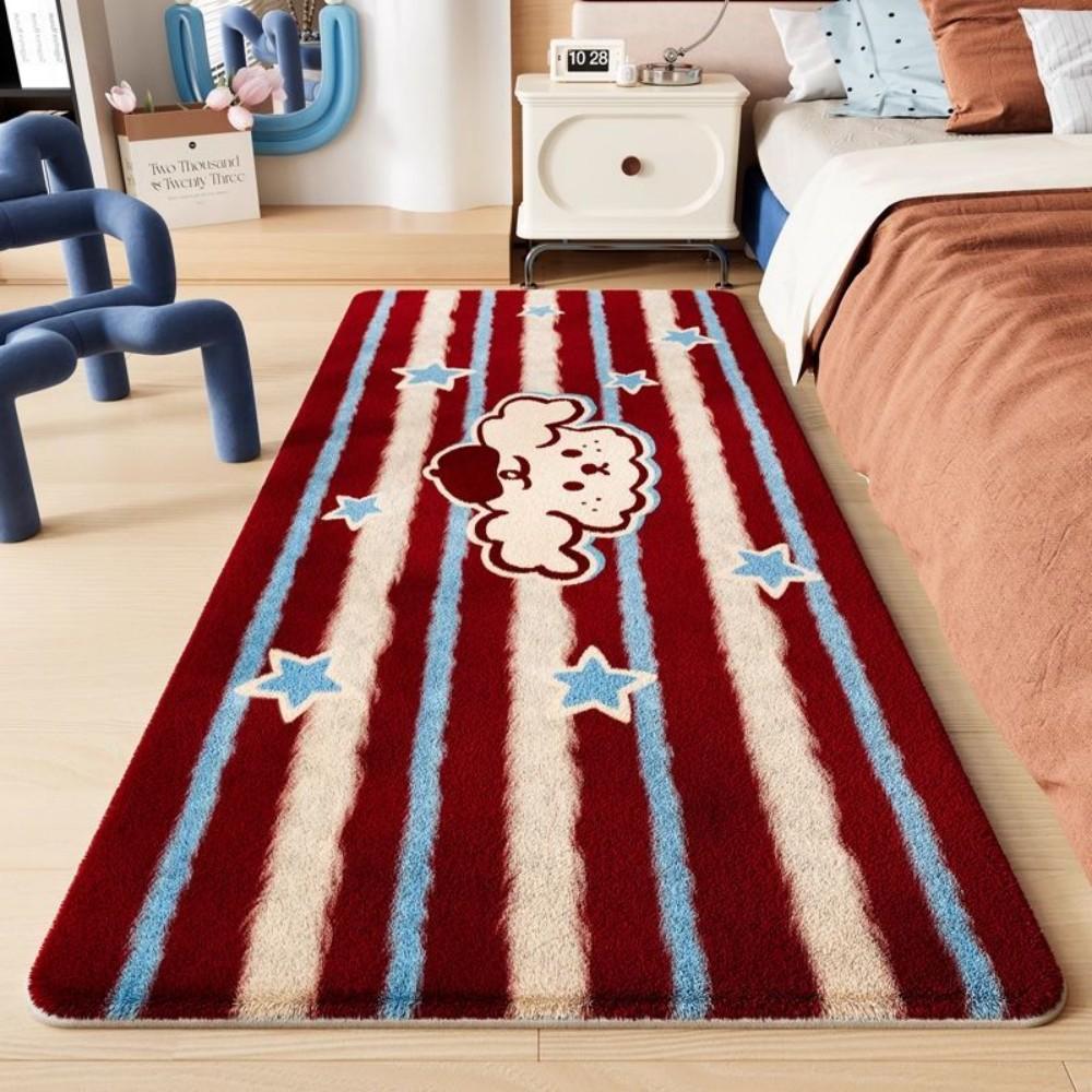 Fluffy Plush Cartoon Rug, 3D Cute Plush Carpet for Bedroom & Living Room, Ultra-Soft Non-Slip Area Rug, Machine Washable