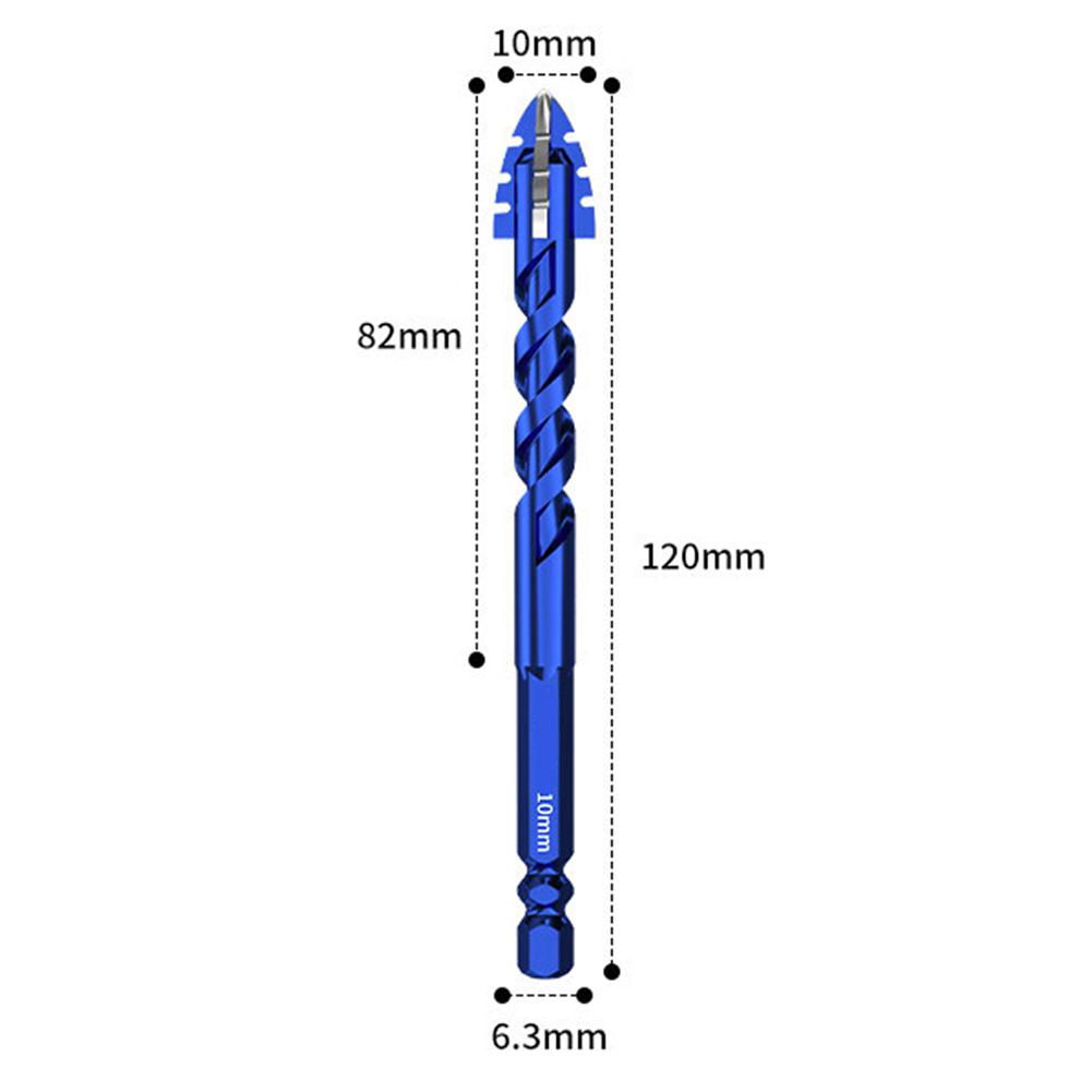 Steel Alloy Drill Bit 6/8/10/12mm Four-Flute Eccentric Drill Bit Set Drilling Tools For Glass Tile Punching Triangle Drill Bits