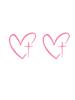 2pcs/Set Heart Cross Mirror Sticker, Personalized Creative Decoration Waterproof Sunscreen Sticker for Cars