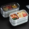 Compartments Food Container Microwavable Food Storage Box Portable 2 Layer Lunch Box  Worker