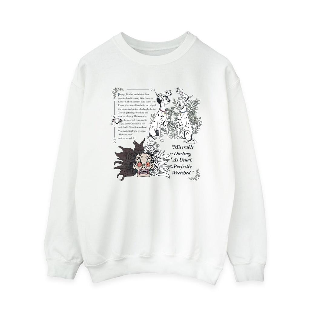 Disney Womens/Ladies 101 Dalmatians Miserable Darling Sweatshirt